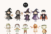 Watercolor Halloween Clipart Bundle, a Seasonal Illustration by OKArtHub (Thumbnail 3 of 6)