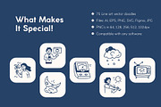 Weather Doodle Art Set, an Outline Icon by Vectors Market (Thumbnail 2 of 8)