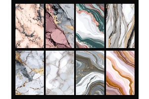 Marble effects cards. Decorative, a Texture Illustration by Valerie Bodnar