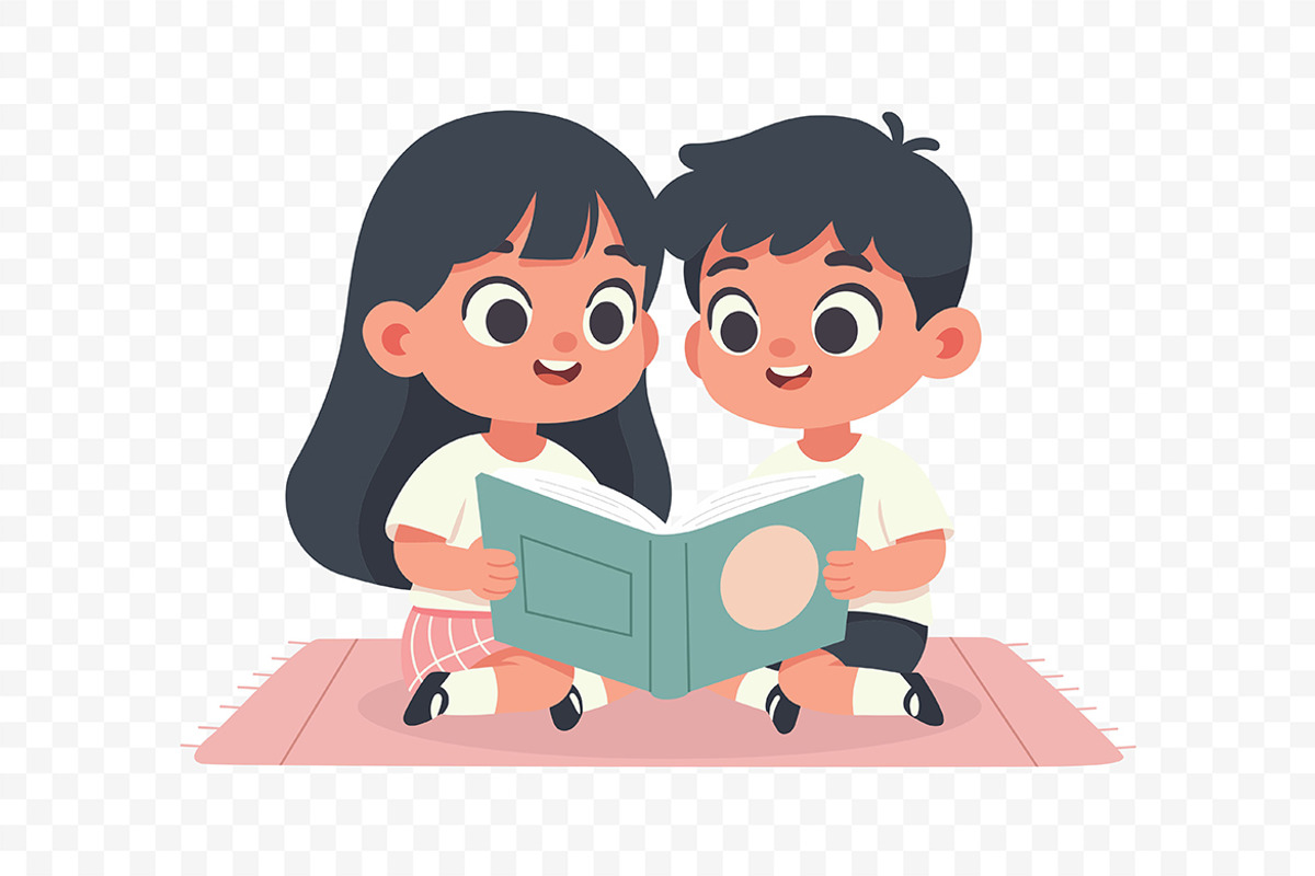 Children Studying And Reading, a Person Illustration by Partikusi Design (Photo 3 of 3)