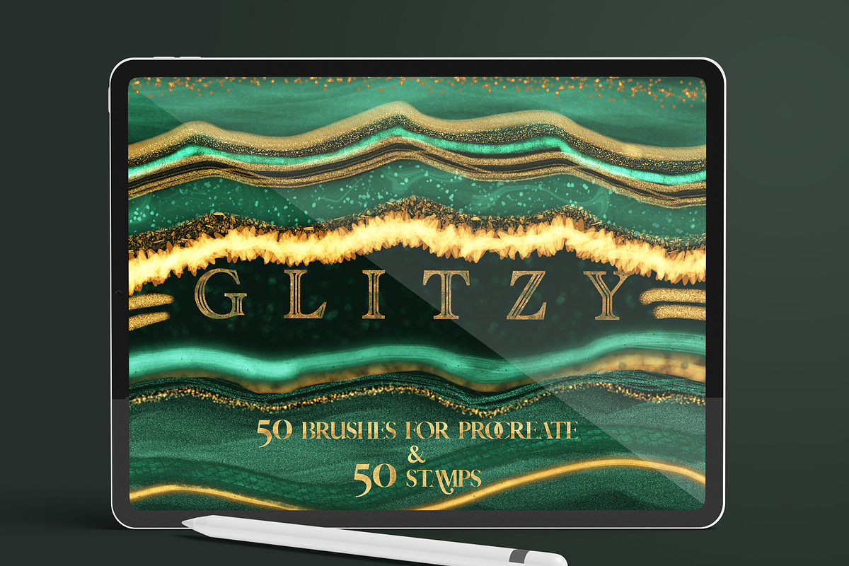 Glitter & Metallic Procreate Brush, a Brush Add-On by KJP Designs (Photo 2 of 12)