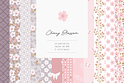 Cherry Blossom Vector Collection, a Pattern Graphic by glasshouse (Thumbnail 1 of 7)