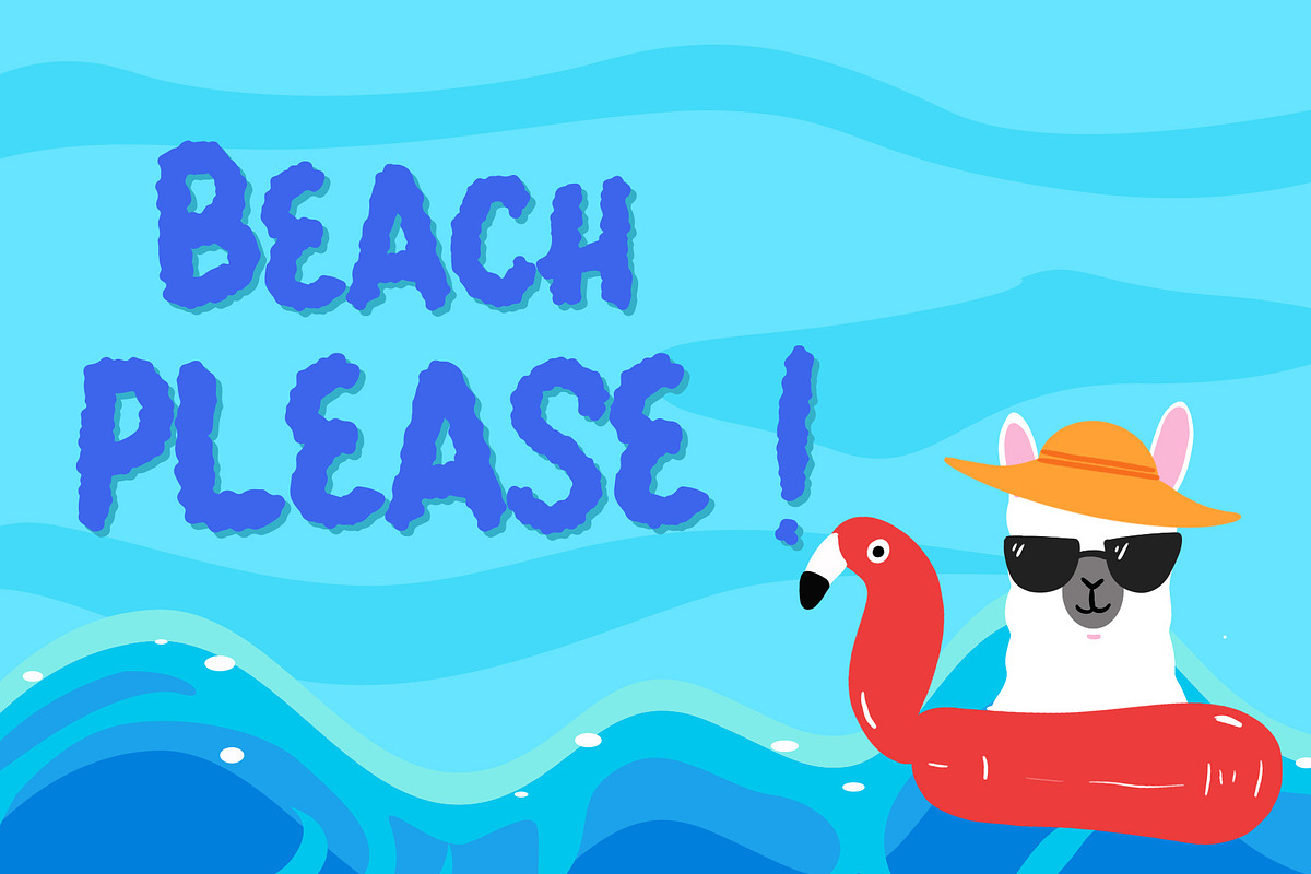 Summer Llama - Extra Llama Drawing preview 3