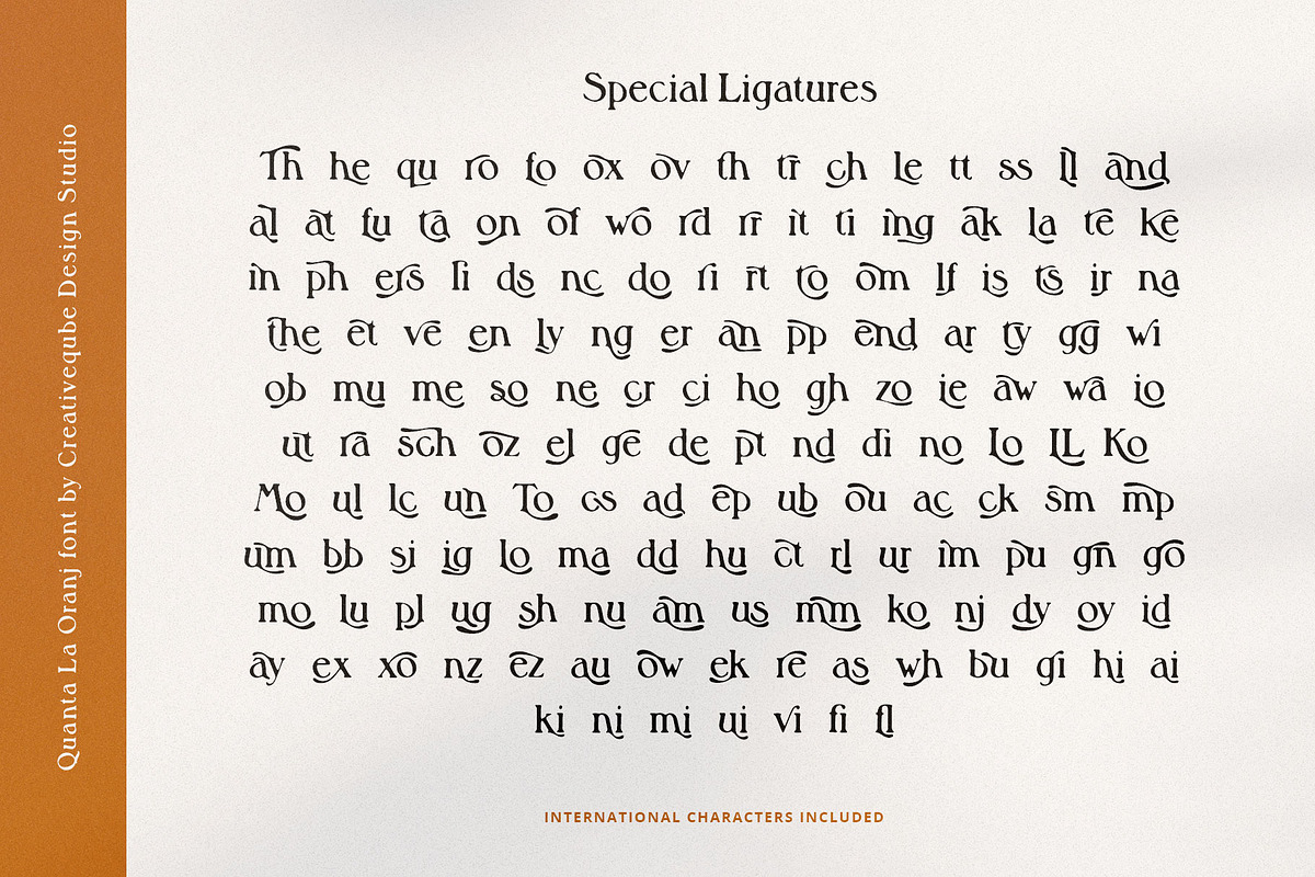 Quanta La Oranj Vintage Serif Font, a Serif Font by Creativeqube Design (Photo 14 of 14)