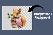 Watercolor Spring Squirrel Clipart, an Illustration by Designworld (Thumbnail 6 of 6)