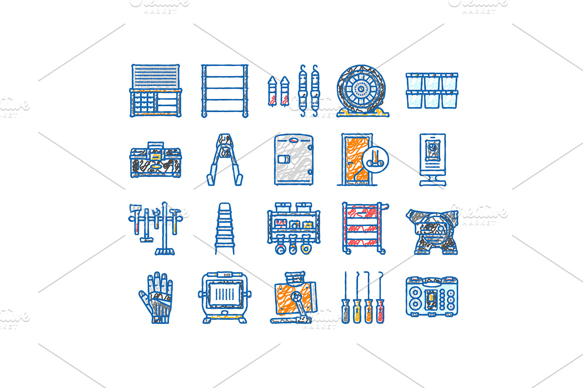 garage tools service auto repair, an Object Illustration by pikepicture