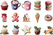 Sweet Christmas Clipart Bundle PNG, an Illustration by Designking (Thumbnail 2 of 4)