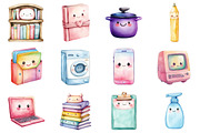Cute Kawaii Clipart, a Seasonal Illustration by CitraGraphics (Thumbnail 4 of 7)