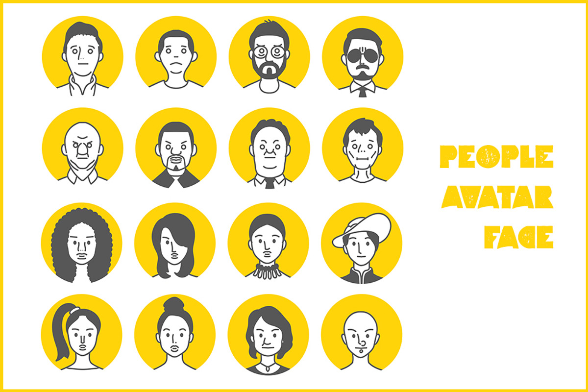 People Avatar Face icons, an Icon by LW