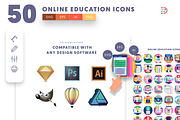 50 Online Education Icons, an Outline Icon by Dighital (Thumbnail 9 of 10)