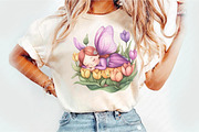 Watercolor Magical Garden Purple png, an Illustration by Watercolor design (Thumbnail 5 of 13)