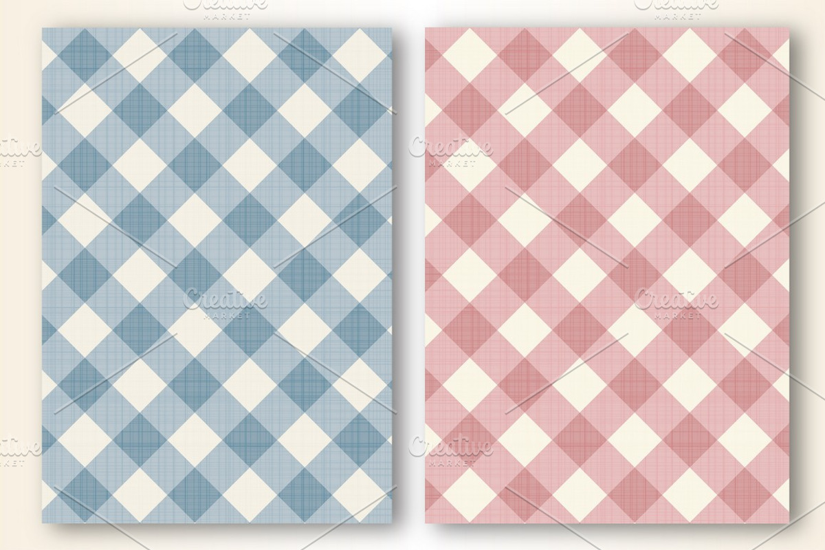Set of seamless gingham patterns, a Pattern Graphic by Olga Proz (Photo 2 of 4)