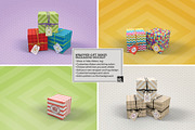 Wrapped Gift Boxes Packaging Mockup, a Packaging Mockup by INCDesign (Thumbnail 2 of 7)