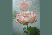 Serene Lotus Rain, a Seasonal Illustration by StockVerse Creative (Thumbnail 3 of 4)