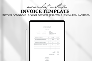 Digital Invoice Template, a Templates & Theme by AestheticsObsession