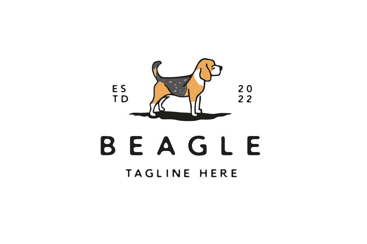 Vintage Hand drawn Beagle Dog Logo, a Branding & Logo Template by Weasley99Store