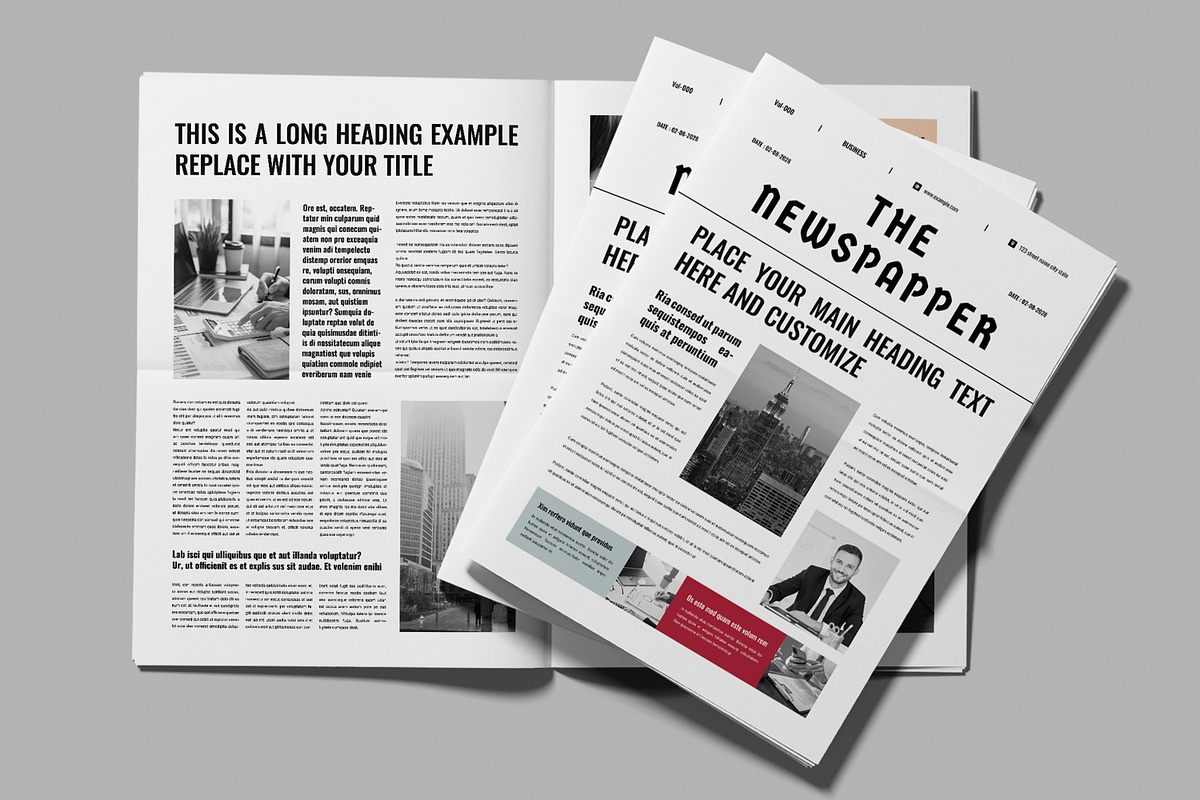 Modern Editable Newspaper Template