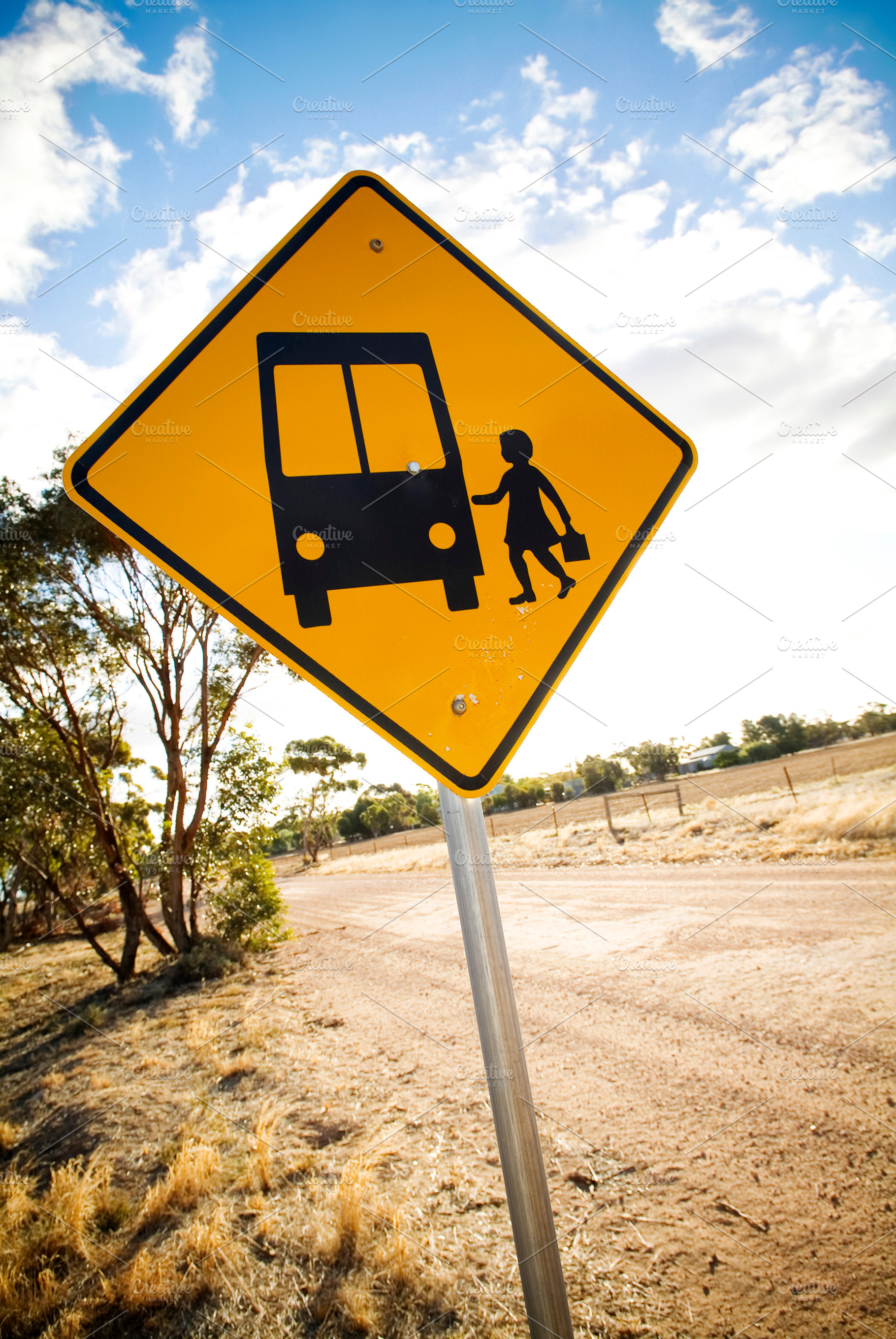 Rural Bus Stop Sign, a Transportation Photo by THP Creative