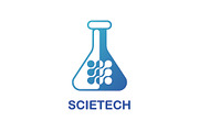 Science Technology SImple Logo, a Branding & Logo Template by Logo Loom (Thumbnail 1 of 2)