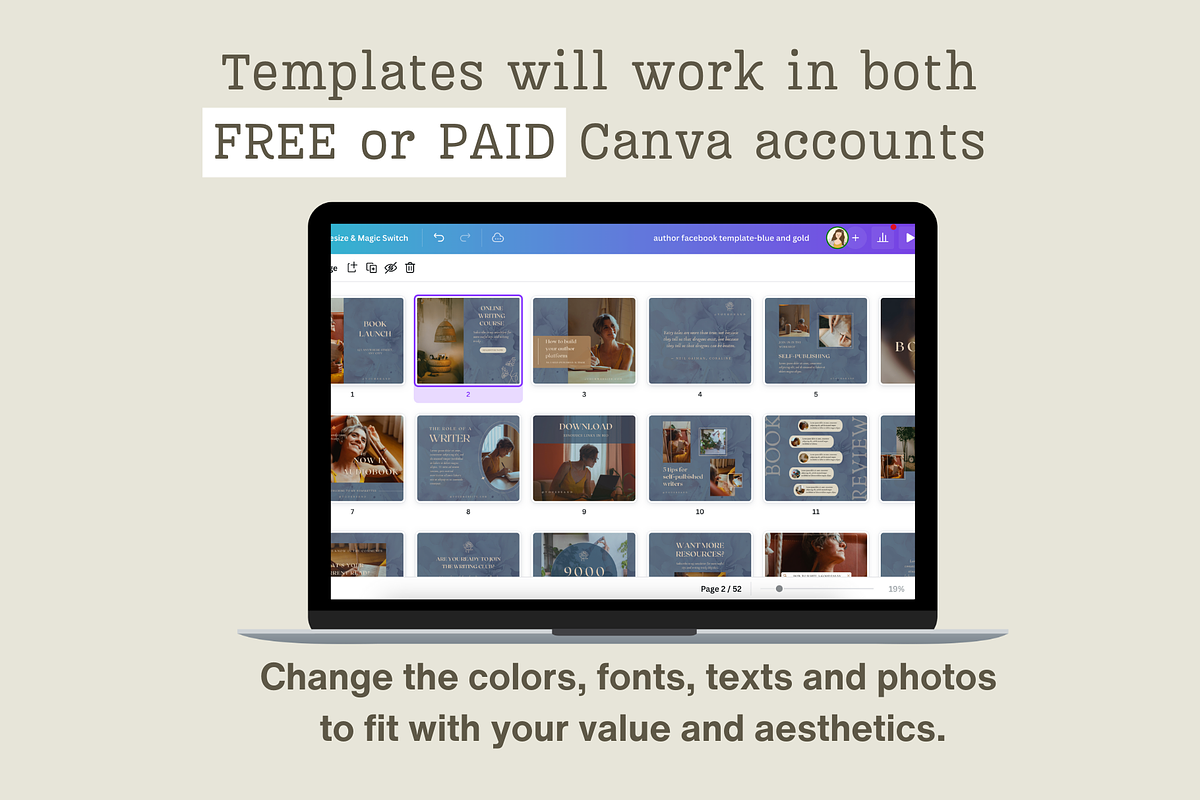 Facebook posts template for authors, a Social Media Template by Petite Zakka Boutique (Photo 5 of 7)