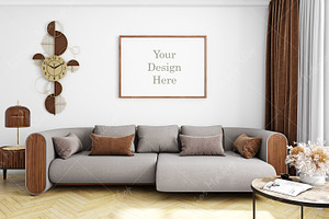Frame Mockup Living Room - 1180, a Print Template by Mockup Shop