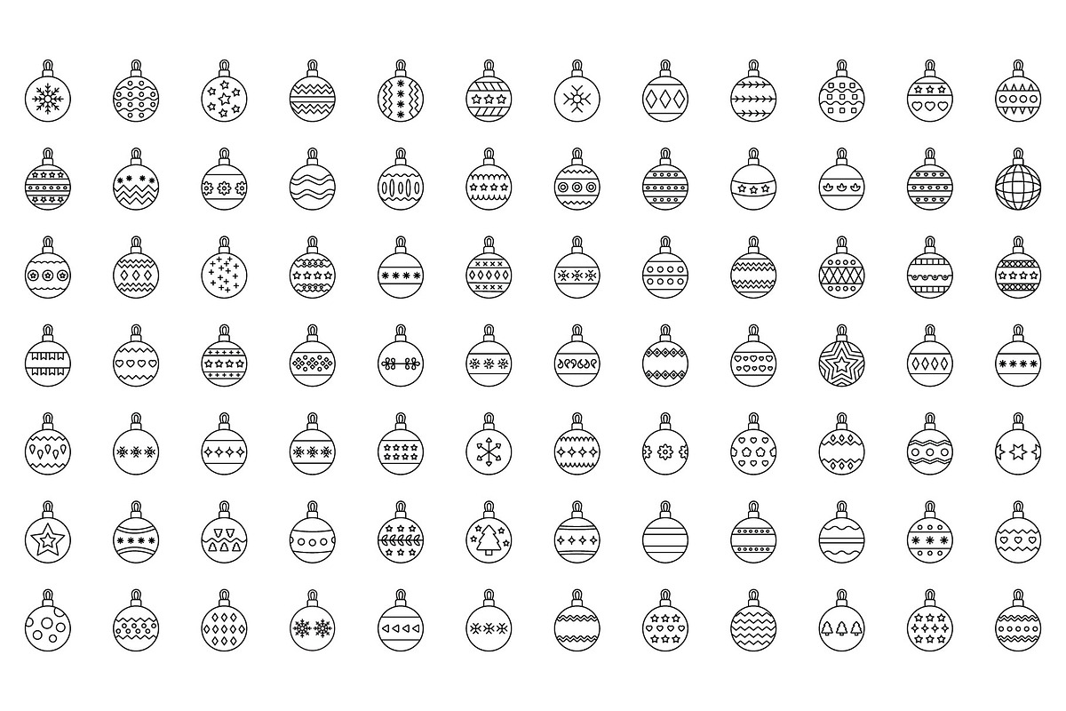 Festive Baubles Icons Pack, an Icon by Vector Portal (Photo 5 of 5)