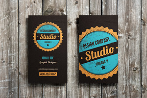 Vintage Badge Business Card Template