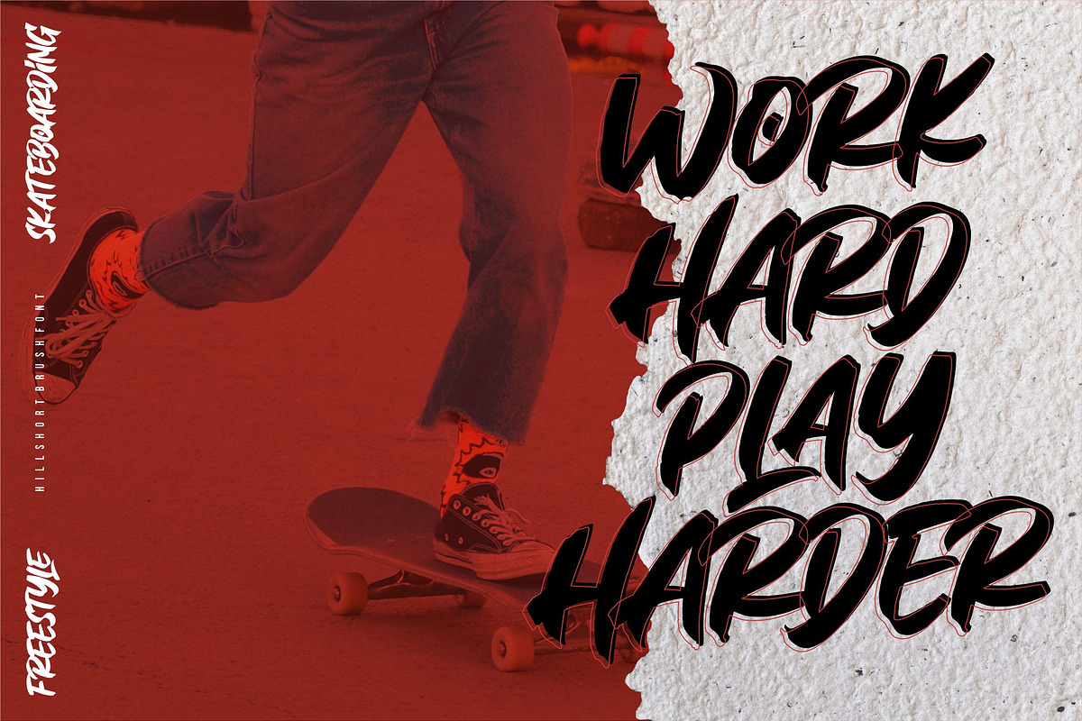 Hillshort -Urban Brush-, a Blackletter Font by ErgibiStudio (Photo 3 of 10)