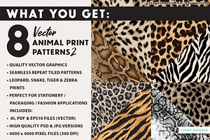 Vector Animal Print Patterns Pack 2