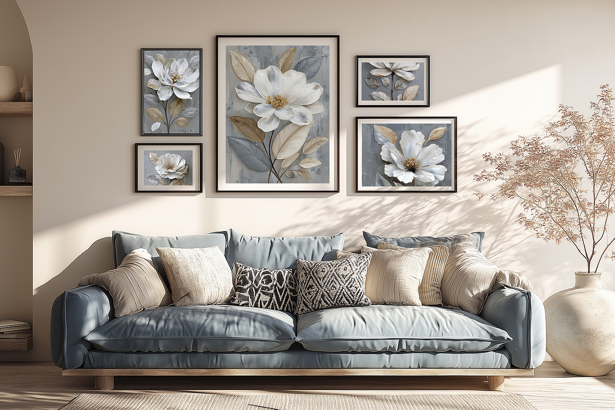 Luxe White Oil Floral Illustration, a Decorative Illustration by Housui Patterns (Photo 12 of 17)