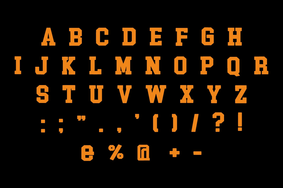 UNIVERSITY BASEBALL COLLEGE FONT, a Slab Serif Font by Fourteen Letter (Photo 2 of 10)