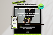 Bold Website Template Canva, a Landing Page Template by Row Creative (Thumbnail 1 of 9)