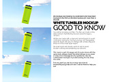 Straight White Tumbler Mockup Bundle, a Cups & Container Mockup by Banana Mockups (Thumbnail 6 of 6)