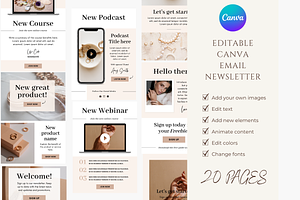Email Newsletter Canva Template