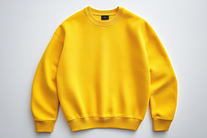 Yellow Crewneck Sweatshirt Fashion A, a Beauty & Fashion Photo by Pixeness Studio