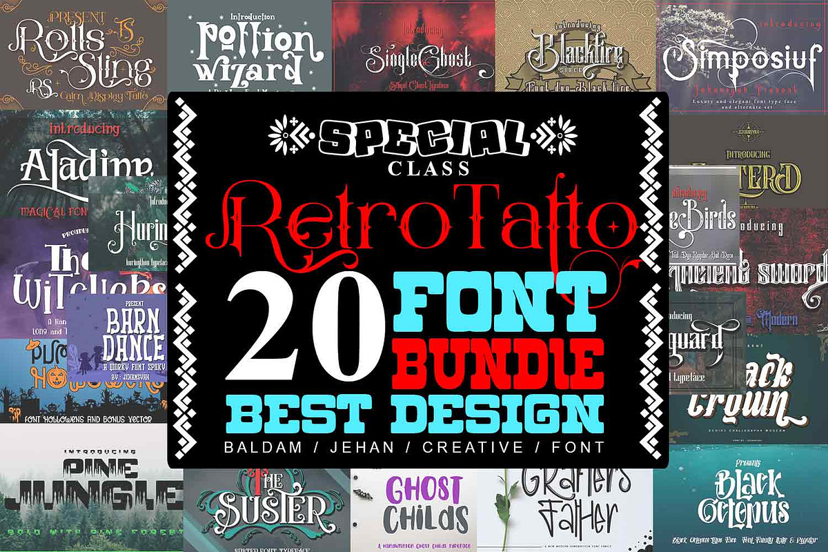 BULK BUNDLE 110 FONT INCLUDE, a Serif Font by Bramcreative (Photo 7 of 7)