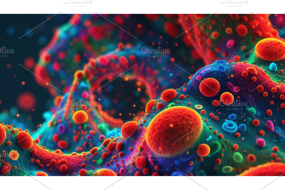 Abstract microscopic view of, an Illustration by tilialucida