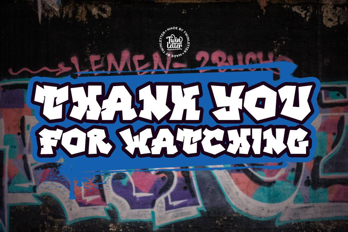 DARK LIGHT - Graffiti Style Font, a Font by twinstd (Photo 10 of 10)