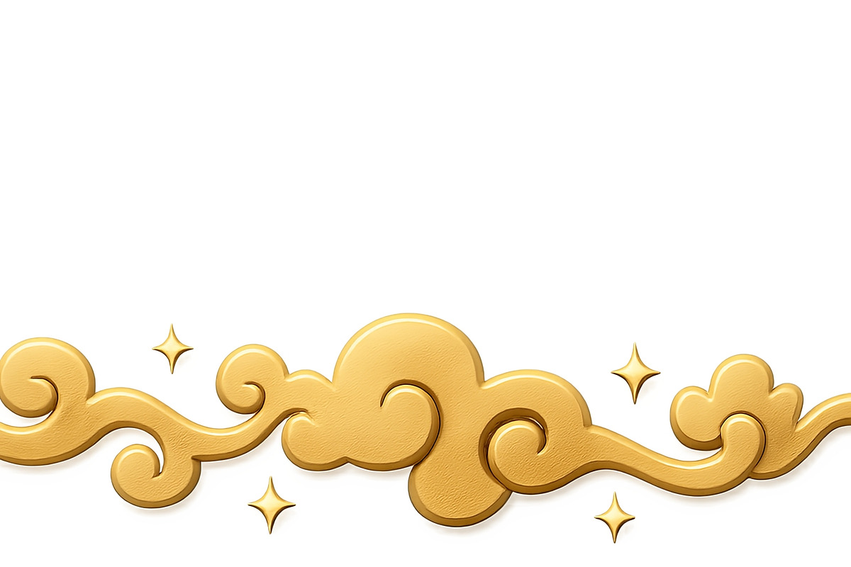 Mid autumn festival golden cloud dec, an Illustration by Dvoevnore photos
