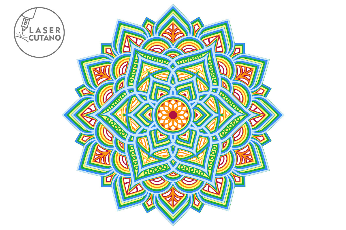 Mandala Multilayer Wall Art Cut File, a Design Template by LaserCutano (Photo 7 of 8)