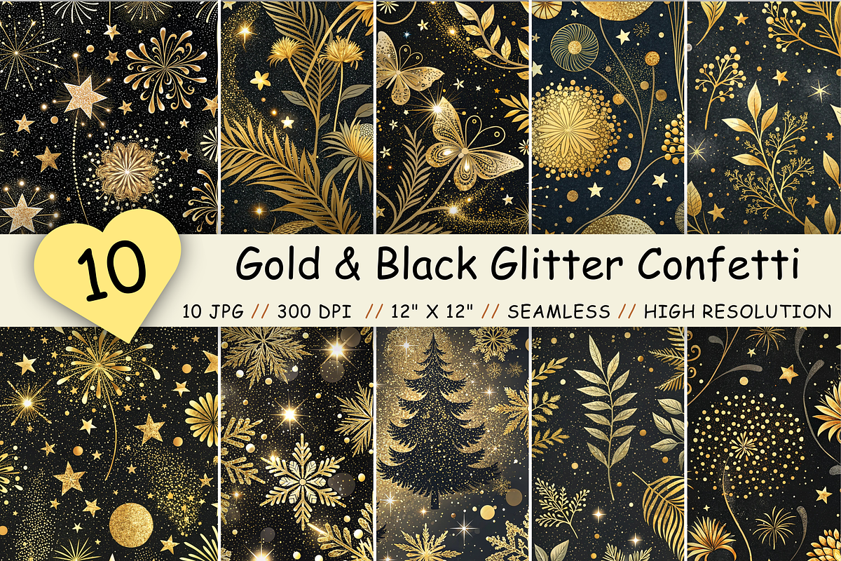 Luxury Sparkle Digital Paper, a Pattern Graphic by FloridPrintables (Photo 1 of 6)