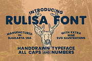 Rulisa Vintage Font and Illustration, a Sans Serif Font by Luthfi Works (Thumbnail 1 of 5)