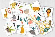 English Alphabet and cards. EPS, PDF, an Animal Illustration by KVIO (Thumbnail 4 of 8)