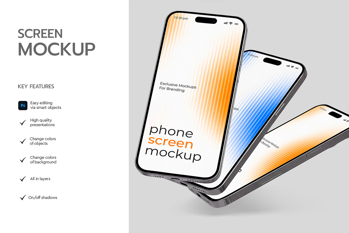 Smartphone Screen Mockup Collection, an iPhone Mockup by graphypix (Photo 2 of 4)