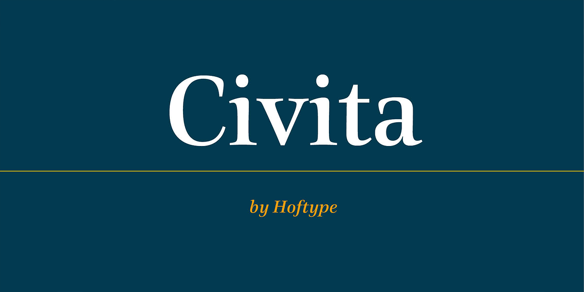 Civita, a Serif Font by Hoftype (Photo 1 of 5)