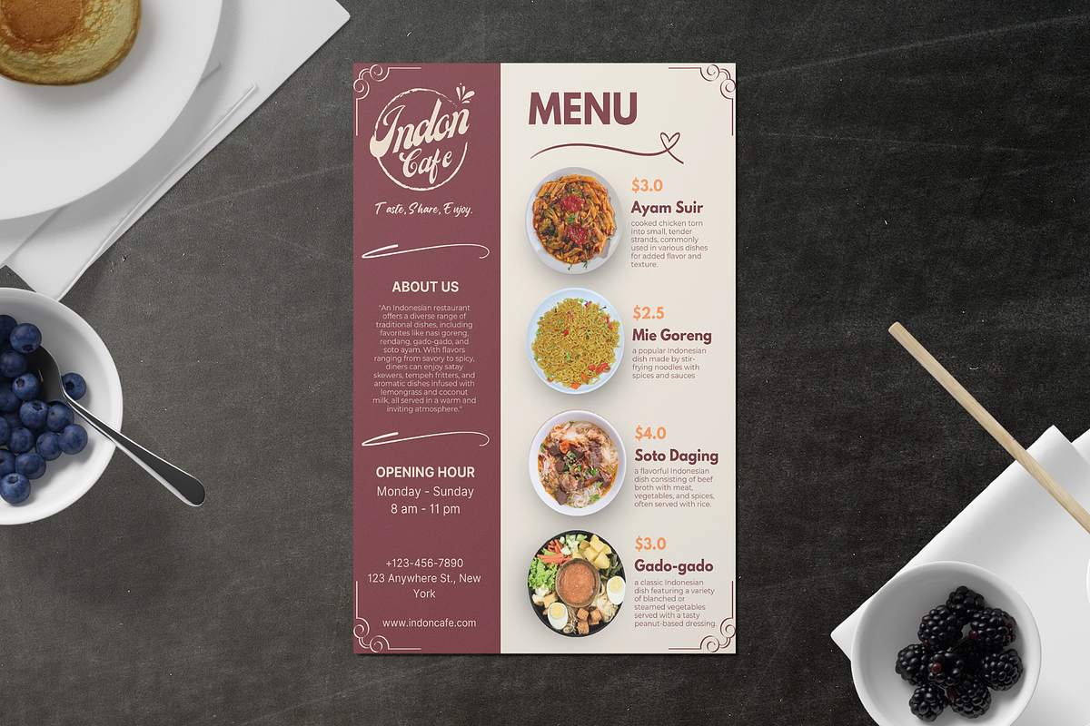 Elegant Portrait Menu Template, a Brochure Template by judayartworks (Photo 4 of 16)