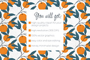 Orange Cliparts, Frames & Patterns, a Decorative Illustration by Panna Limon Store (Thumbnail 10 of 11)