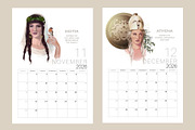 2026 Printable Calendar Goddesses, a Decorative Illustration by La Inspiratriz (Thumbnail 6 of 8)