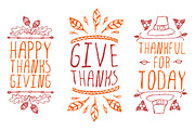 Thanksgiving - handdrawn elements, an Illustration by AV Design (Thumbnail 3 of 4)