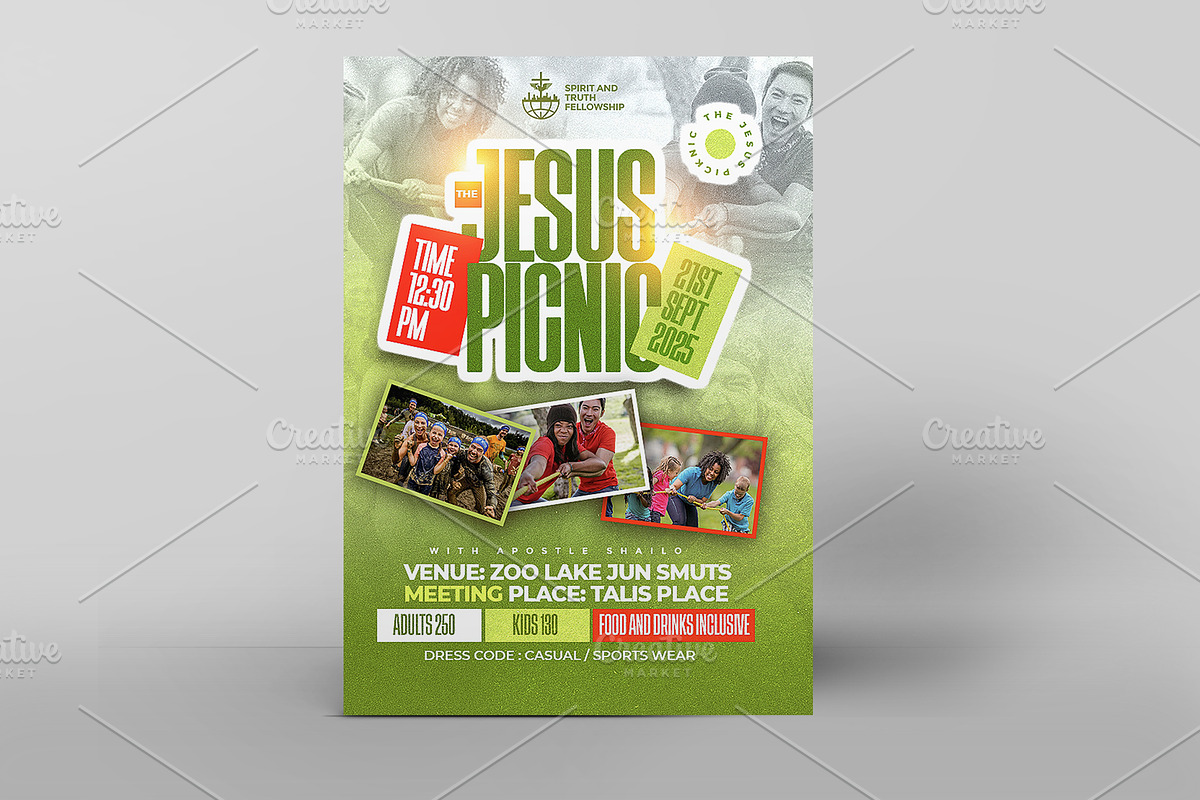 church picnic flyer template, a Social Media Template by church flyer templates (Photo 2 of 5)